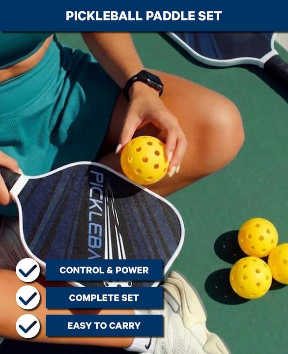 Produktbild Stride Pickleball Paddle Set – 2 Schläger & 4 Bälle mit Tasche