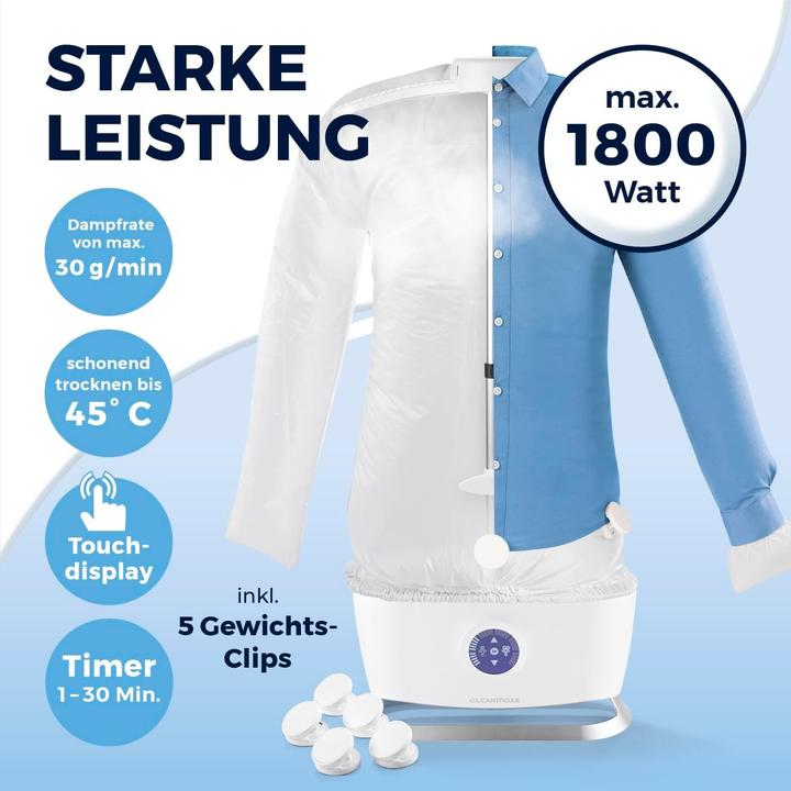 Image du produit CleanMaxx Repasseuse à chemises avec fonction vapeur (1800 W)