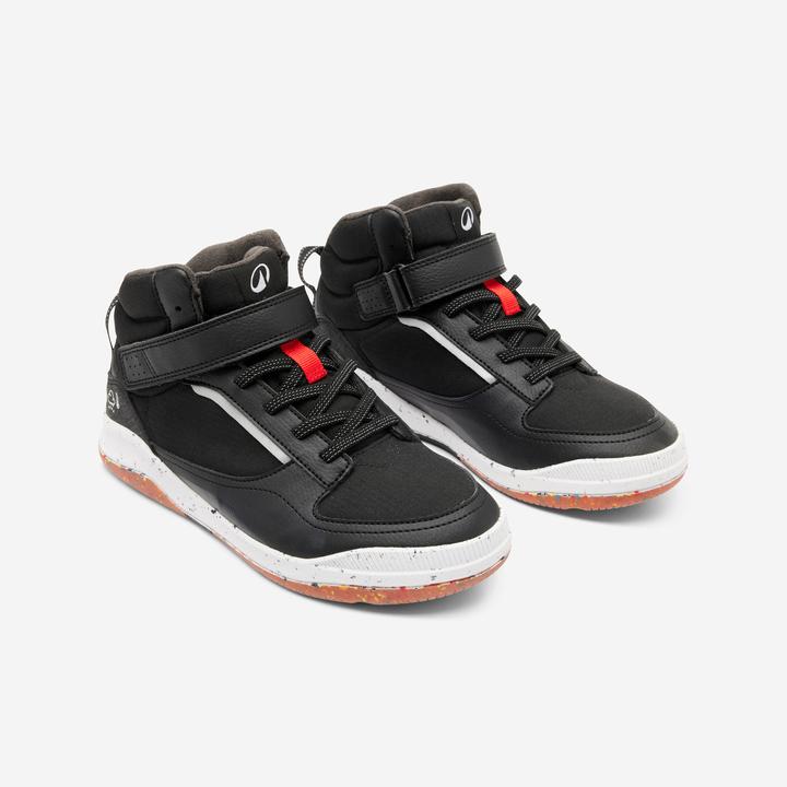 Actual product image Decathlon Turnschuhe Kinder hoch Schnürsenkel Klettverschluss - Playventure Resist schwarz (29)