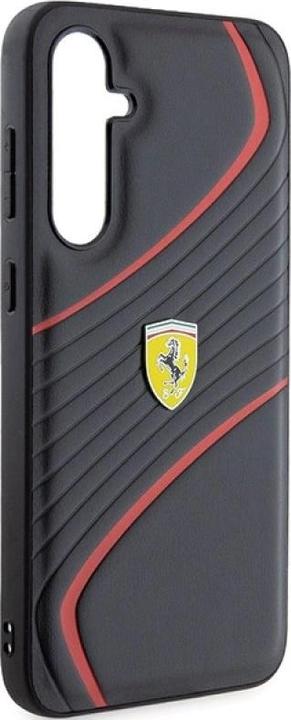 Actual product image Ferrari FEHCS23FEPTWK S23 FE S711 czarny/black hardcase Twist Metal Logo (Samsung Galaxy S23 FE)