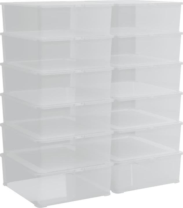 Produktbild VidaXL Aufbewahrungsboxen 12 Stk. Kunststoff 5 L Stapelbar (33 x 30 x 11 cm, 5 l)