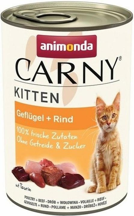 Immagine prodotto animonda Carny Kitten Manzo con pollame - cibo umido per gatti - 400g (Cucciolo + gattino, 1 pz., 400 g)