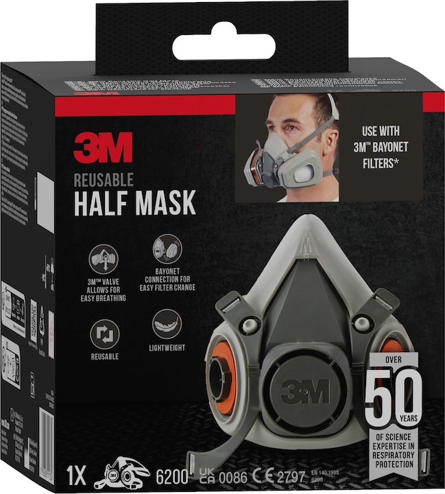 Immagine prodotto 3M Maschera di protezione delle vie respiratorie (1 x)