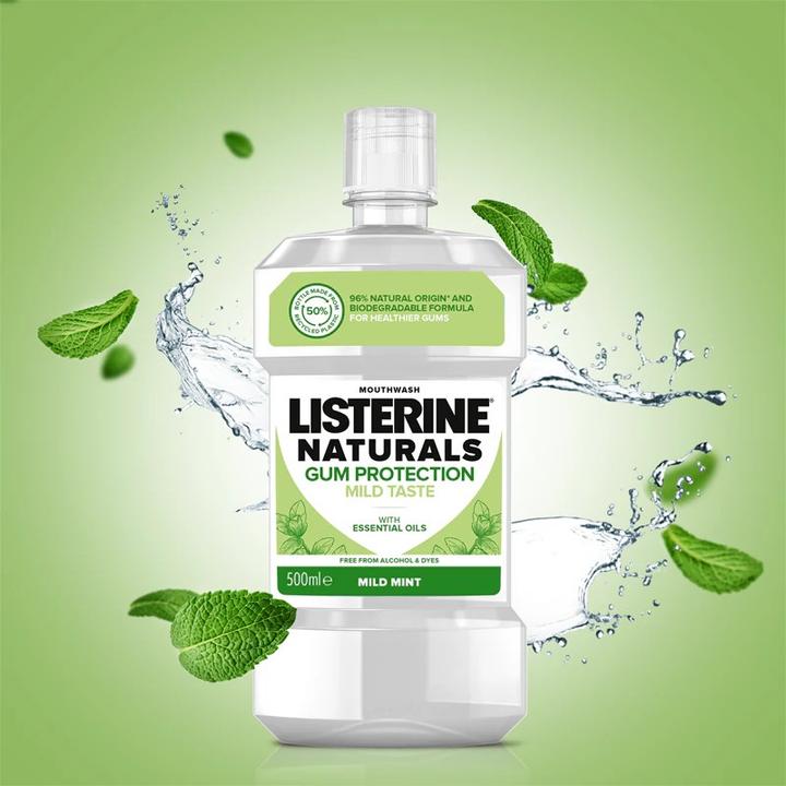 Actual product image Listerine Naturals Gum Protection Mild Taste Mouthwash (500 ml, Mouthwash)
