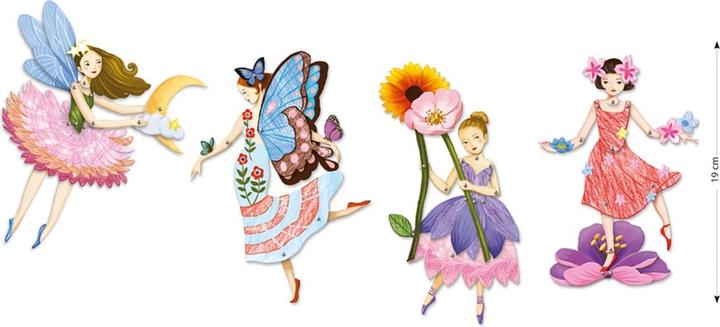 Actual product image Djeco Jumping jacks to color fairies