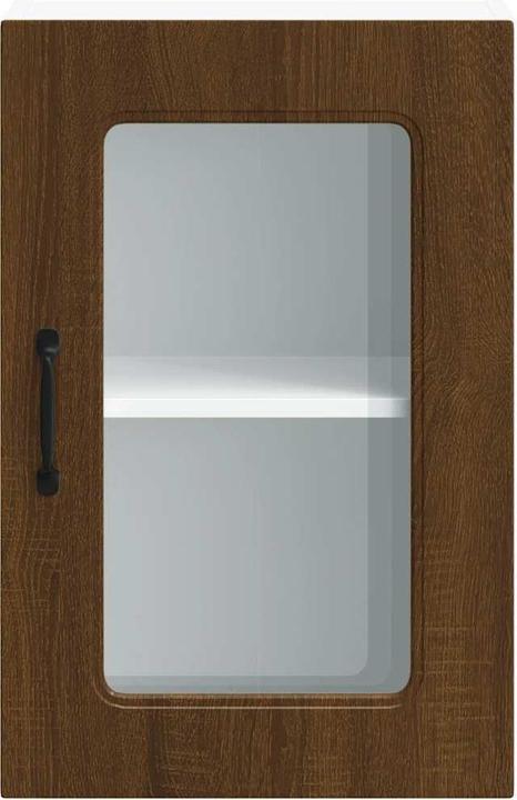 Produktbild VidaXL Küchen-Hängeschrank mit Glastür Kalmar Braun Eichen-Optik (40 x 31 x 60 cm)