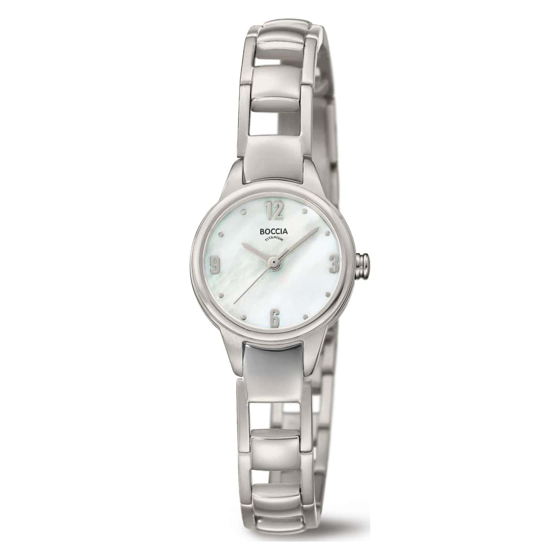 Boccia, Horloge, 3277-01 Titanium Dameshorloge 22mm 3ATM, Zilver, (Analoog Horloge, 22 mm)