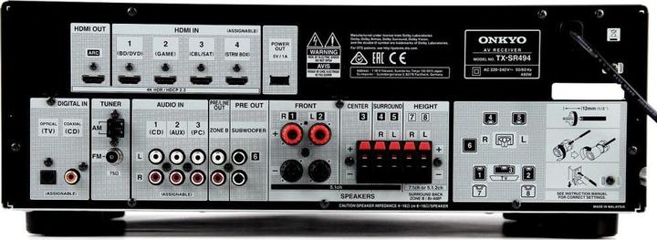 Image du produit Onkyo TX-SR494DAB (7.2 canaux, DAB+)