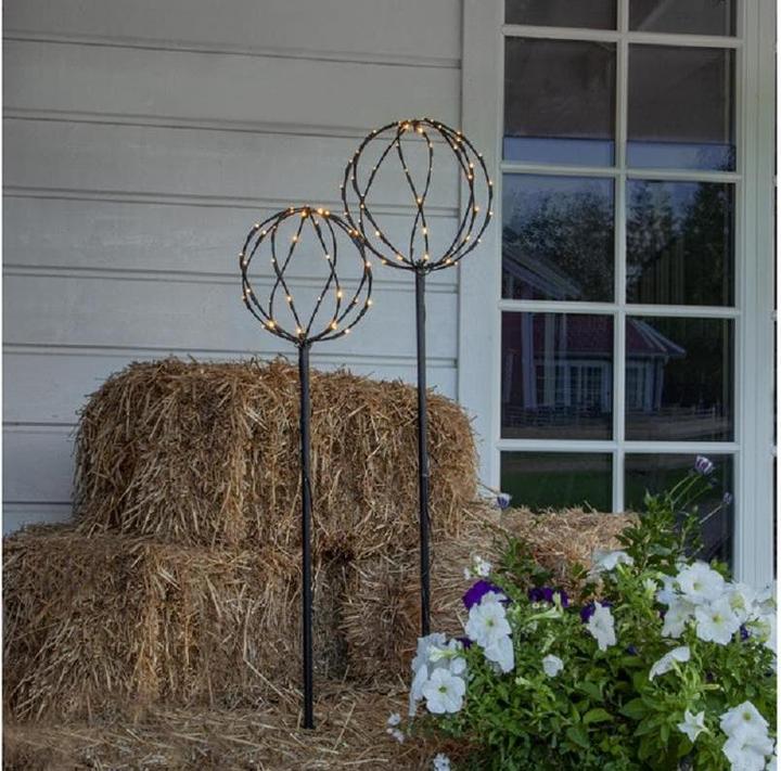 Produktbild Star Trading Gartenlicht Decoration Sphere, 96 LEDs, Schwarz, 2er Set (IP44)