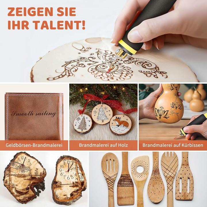 Produktbild Burnnove Pyrographie-Set mit LCD-Display und 21 Spitzen