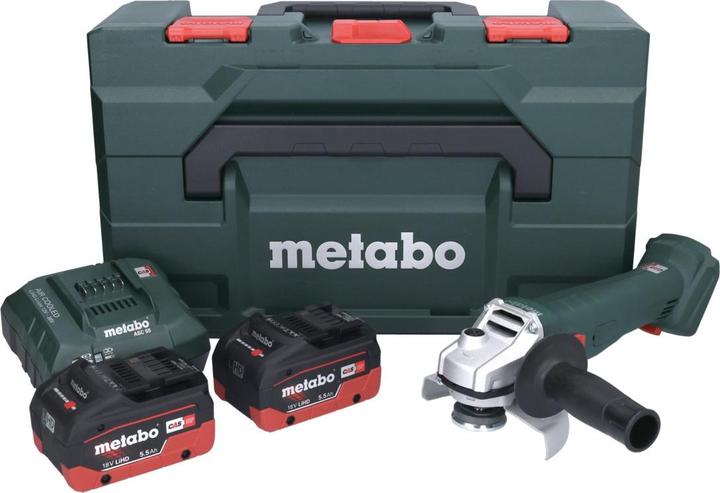 Actual product image Metabo W 18 7-125 Battery angle grinder 18 V 125 mm + 2x battery 5.5 Ah + charger + metaBOX (125 mm)