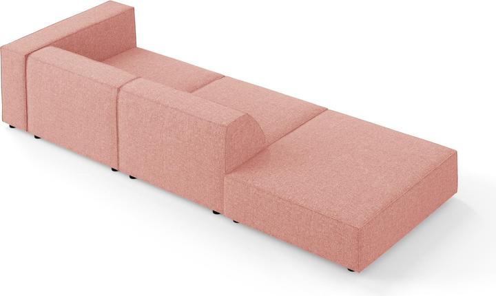 Actual product image Cosmopolitan Design Left Sofa, "Arendal", 4 Seats, Pink, 262x102x70 Made in Europe (Corner sofa)