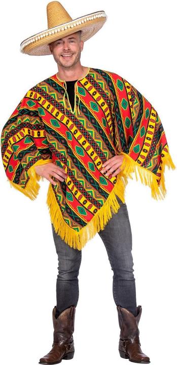Actual product image Metamorph Sierra Poncho - buntes Faschings Karnevals Kostüm (50)