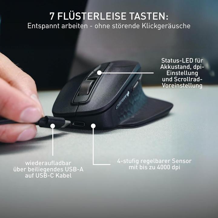Produktbild CHERRY Stream mouse ultimate (Kabelgebunden, Kabellos)