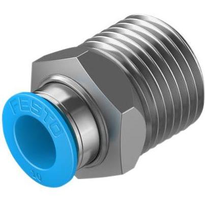 Festo, Tecnologia di connessione dei tubi, Raccordo, aria compressa, ottone, 30,4 mm, R1/2″, vite di bloccaggio (Raccordi per tubi)