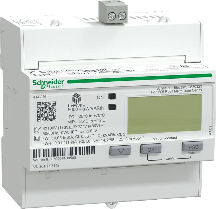 Actual product image Schneider Electric iEM3275 meter CT LON 1 digital input