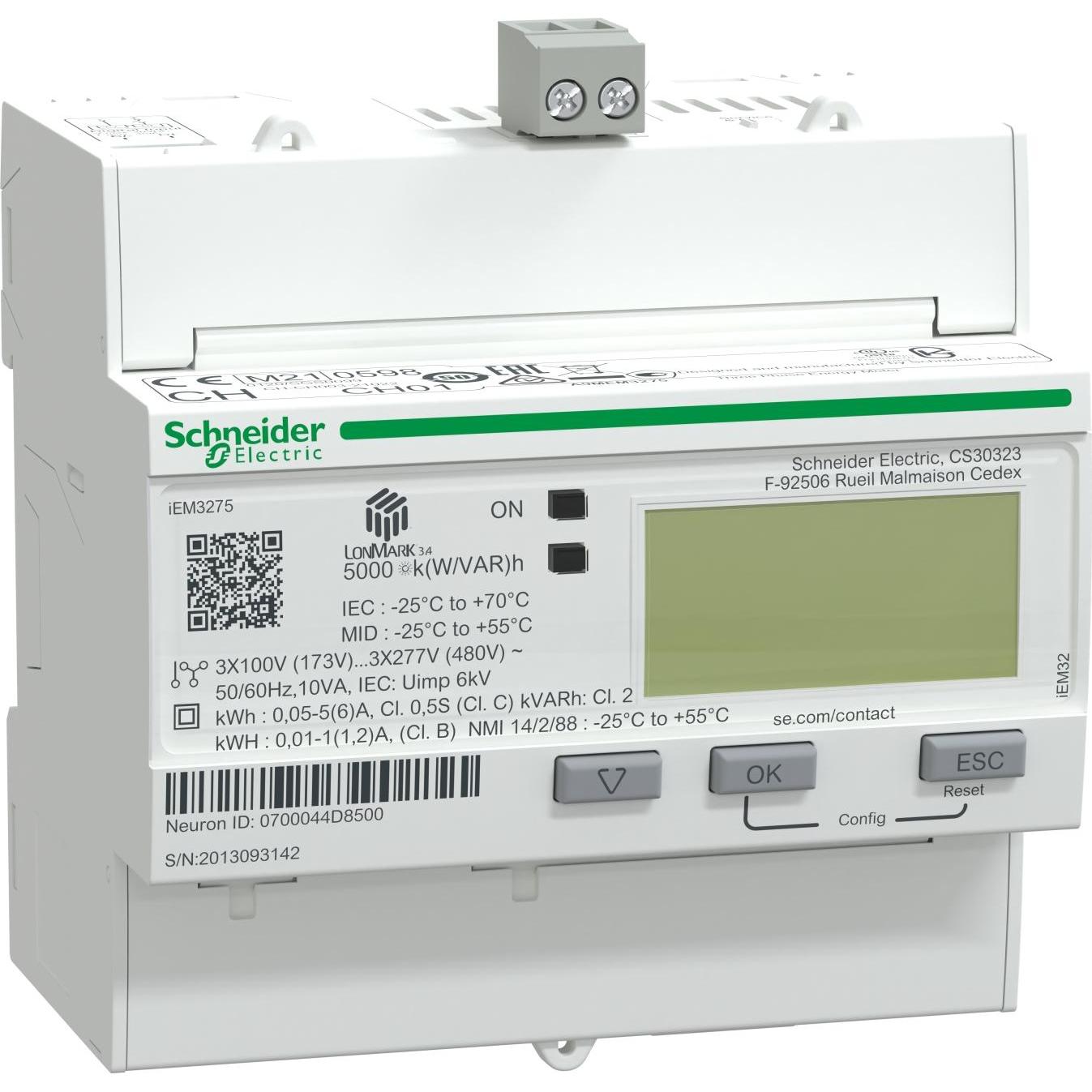 Thumbnail - Schneider Electric, Energiemessgerät, iEM3275 meter CT LON 1 digital input