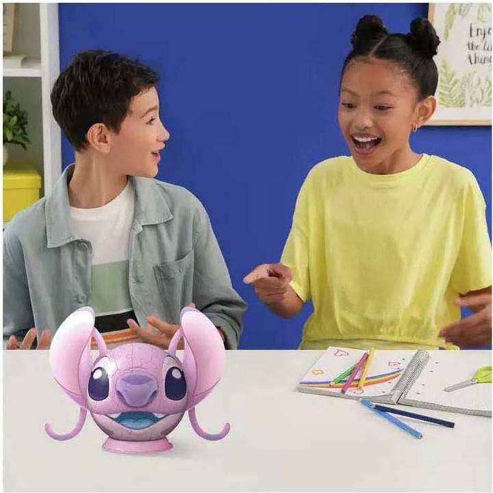 Productafbeelding Ravensburger 3D Puzzle-Ball Disney Stitch - Angel (77 onderdelen)