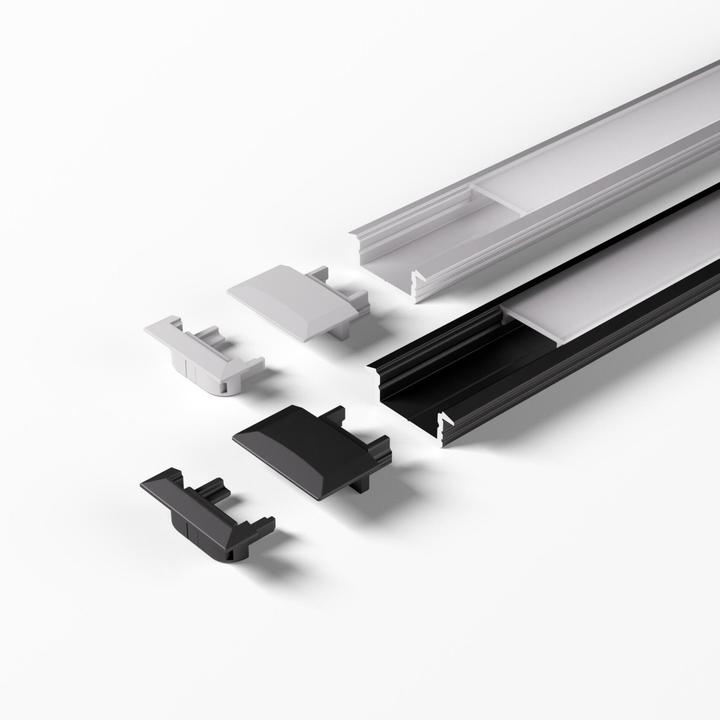 Produktbild Halemeier ChannelLine C schwarz opal 10er Set L=2500 Alu- und Abdeckprofil