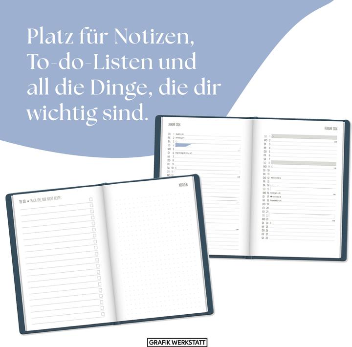 Actual product image Terminplaner NatureArt 2026 Punkte (135 x 185 mm, 1 week / 2 pages)