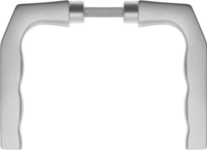 EDI Pair of lever handles 125Z aluminium 0105 without roses Square spindle 8 mm (Door handle)
