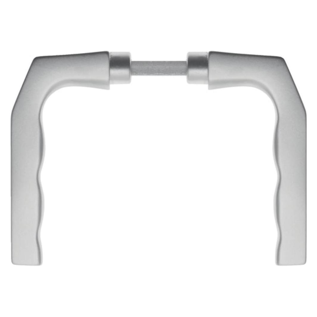 Edi, Maniglia + Guarnizione Porte, Coppia Di Maniglie A Leva 125Z Alluminio 0105 Senza Rose Mandrino Quadrato 8 Mm (Maniglia Della Porta)