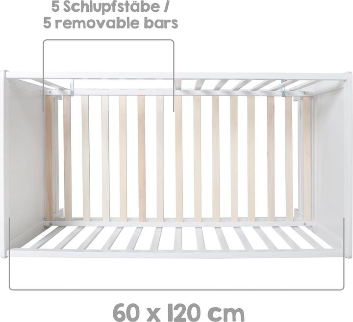 Actual product image Roba Multifunctional bed with additional function incl. bed equipment (60 x 120 cm)