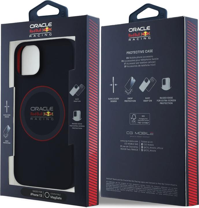 Actual product image Red Bull Racing Hülle MagSafe Silikonhülle mit rotem Ring Marineblau (Apple iPhone 13)