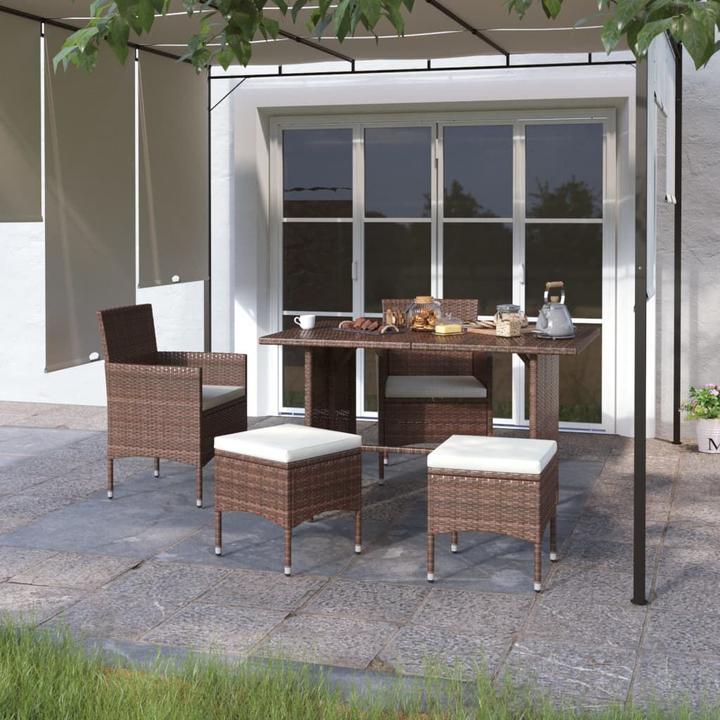 Produktbild vidaXL Gartenstuhl und Hocker