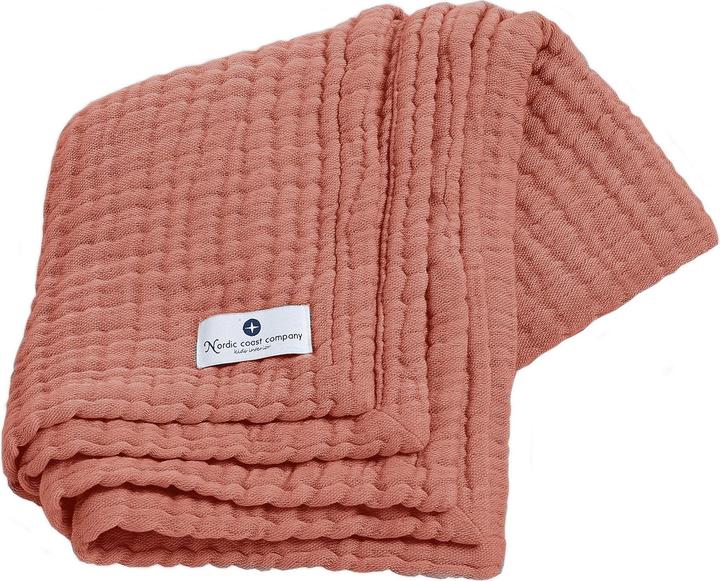 Image du produit nordic coast company Couverture mousseline pour bébé 4 en 1 cuivre (80 cm, 80 cm)
