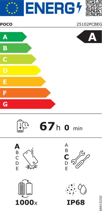 Energie-Label Xiaomi POCO F8 ULTRA/12/256GB BLACK MZB0M3REU (6932554472177) (256 GB, Black, Preto, 6.90", Dual SIM, 5G)