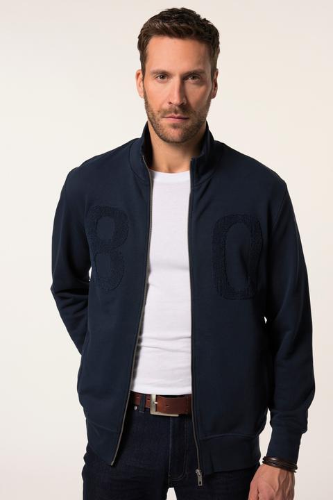 Actual product image JP1880 JP 1880 sweat jacket, stand-up collar, badges, up to 8 XL (3XL)
