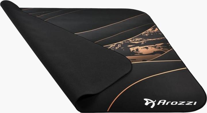 Arozzi Zona Quattro Black Gold / Floor protection mat / 116 x 116 cm / Black and gold design (116 x 116 cm)