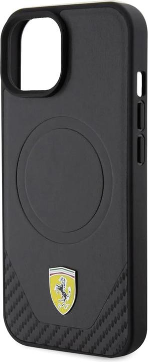 Produktbild Ferrari FEHMP15SPTEK iPhone 15 6.1" czarny/black hardcase Carbon Metal Logo MagSafe (Apple iPhone 13, Apple iPhone 14, Apple iPhone 15)