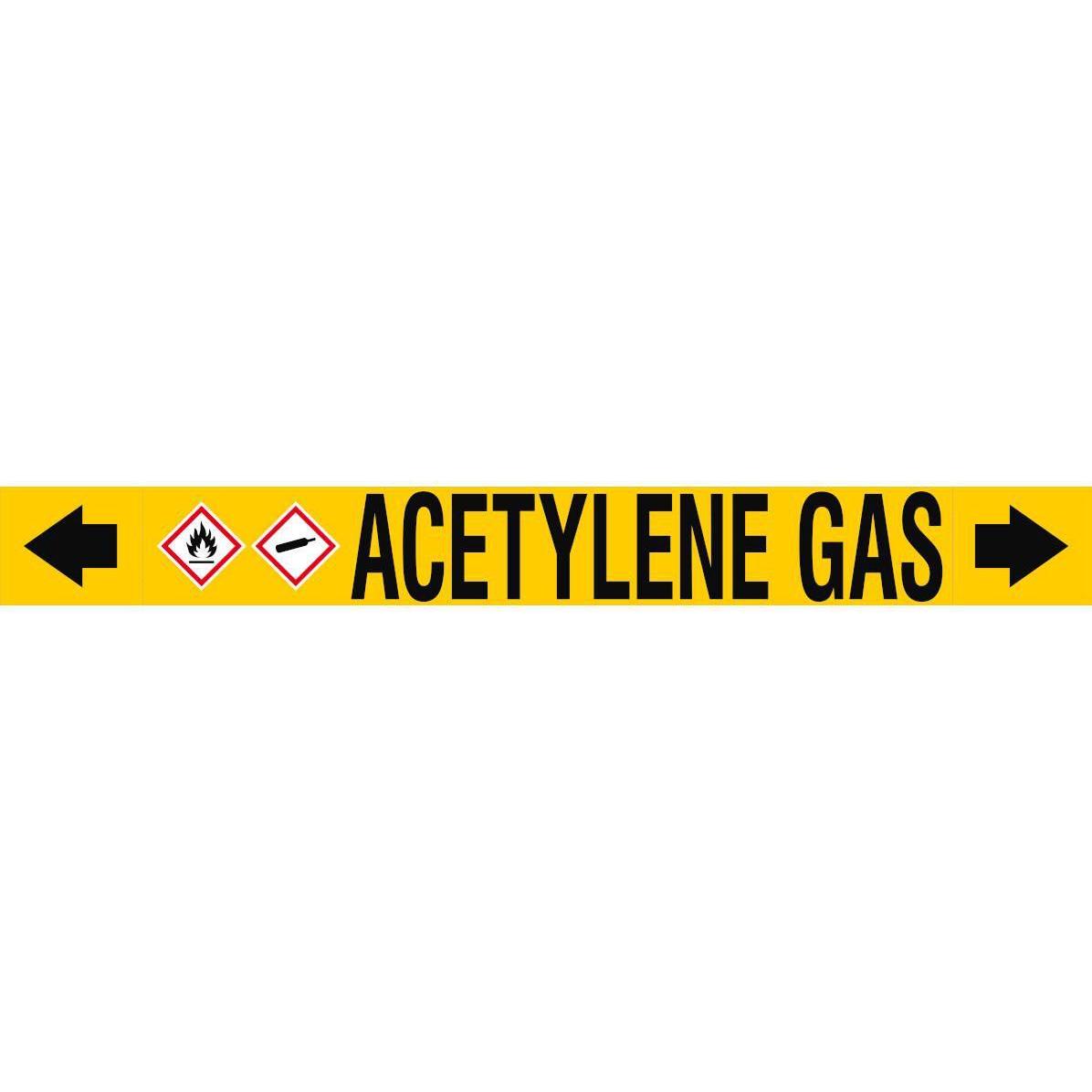 Brady ASME - Rohrmarkierer - Acetylene Gas (ASMEPM-100X920MM-ACETYLENE GAS)