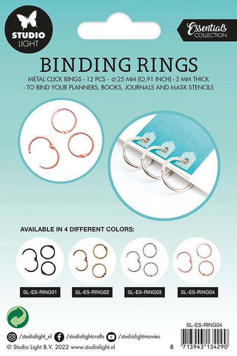 Actual product image Studio Light | Essentials Binding Click Rings Rose