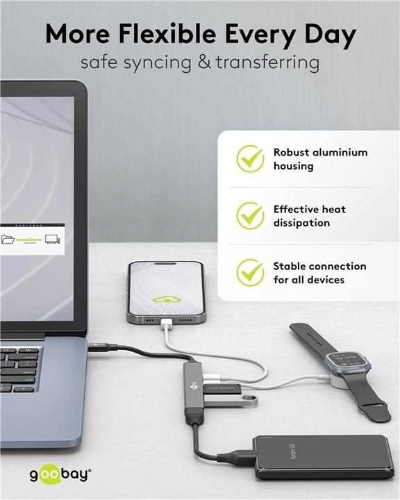 Actual product image Goobay Slim (USB-C, 5 Ports)