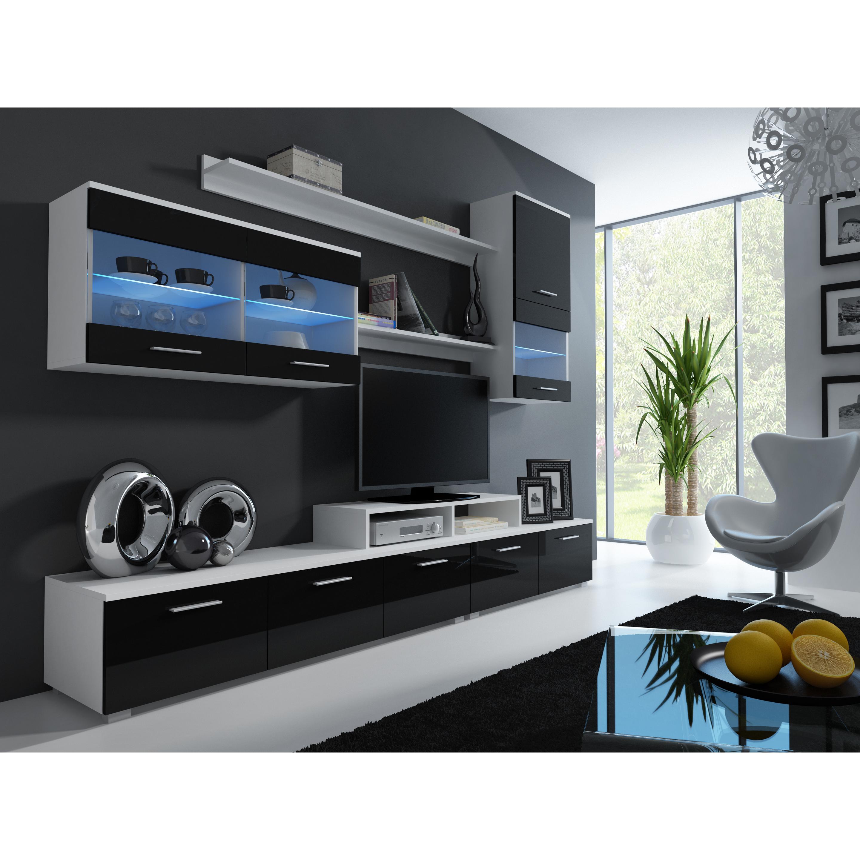 Cama, Vitrine + Buffetschrank, LOGOII BI/CZ Wohnzimmerschrank Lager-Kombination (101 x 50 x 29 cm)