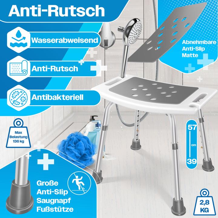 Actual product image Kesser Duschhocker mit Haltegriff (136 kg)