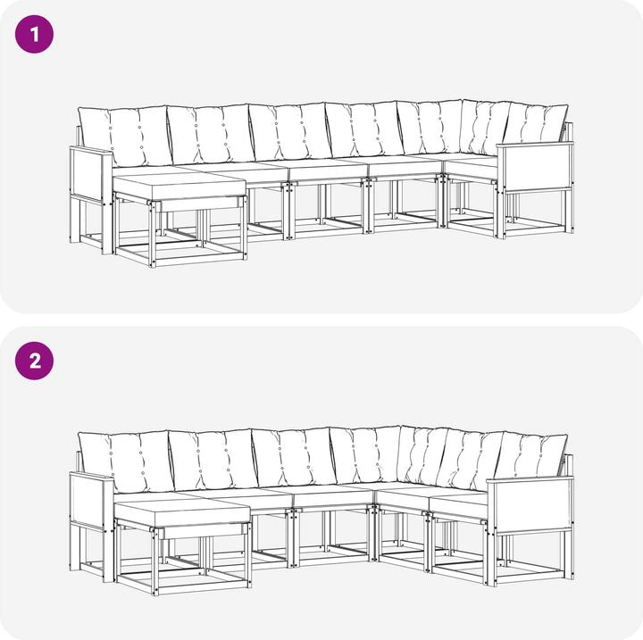 Produktbild vidaXL Outdoor-Sofa