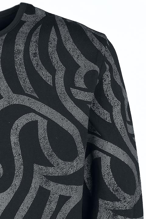 Produktbild Black Premium Langarmshirt mit grossem Ornament (XL)