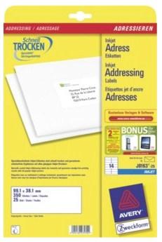 Actual product image Avery Address labels