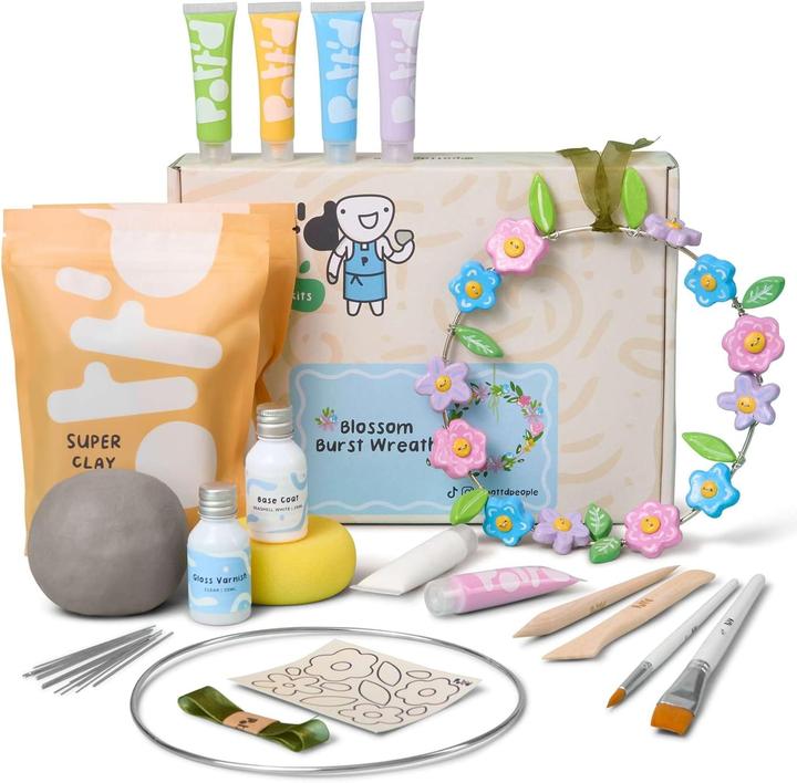 Pott'd Mini-Töpfer-Set Blütenkranz