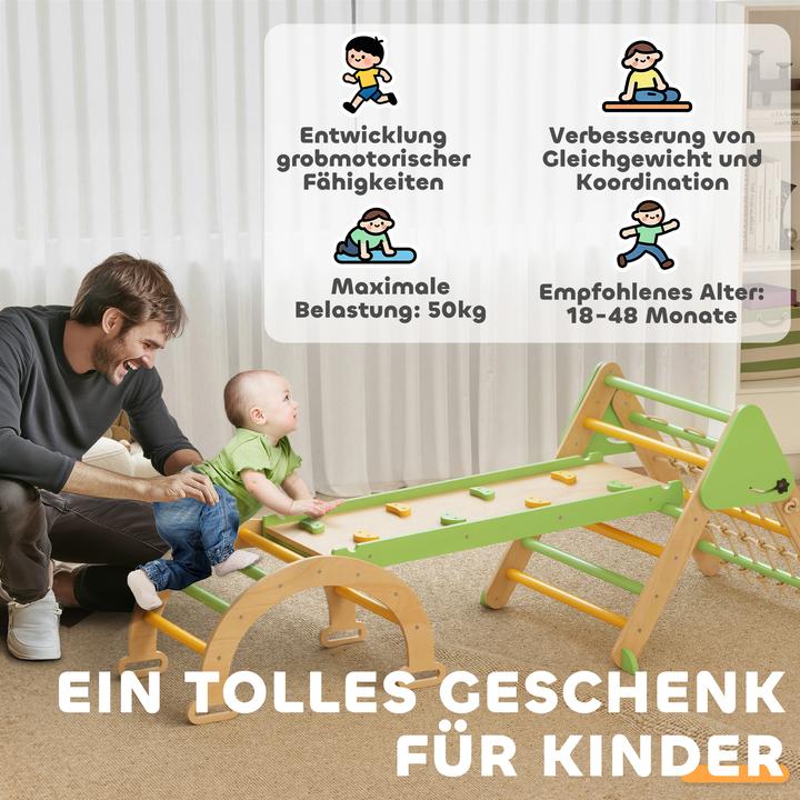 Produktbild Aiyaplay Klettergerüst Indoor Pappelkern, Kiefernfuniersperrholz Grün