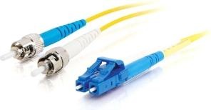 Actual product image C2G LC-ST 9/125 OS1 Duplex Singlemode PVC Fibre Optic Cable (LSZH) (1 m)