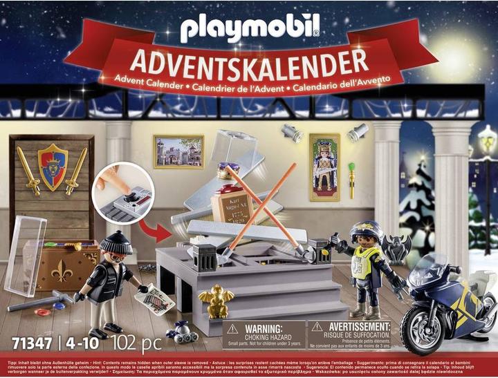 Actual product image Playmobil Advent Calendar Police Museum Theft