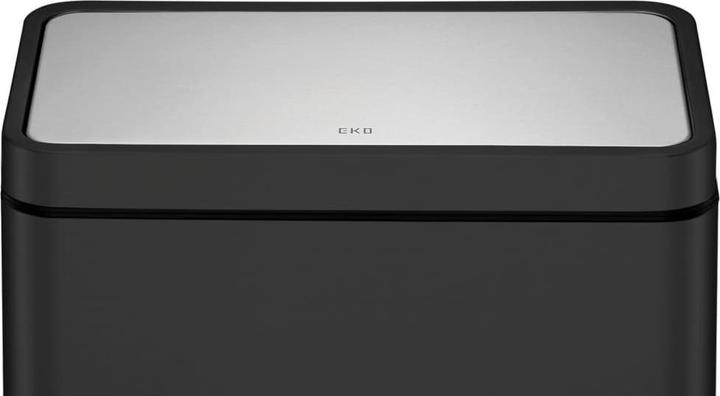 Produktbild EKO Treteimer X-Cube Tretmülleimer rechteckig schwarz 45 L mit extra breitem Pedal, gedämpftem Deck (45 l)