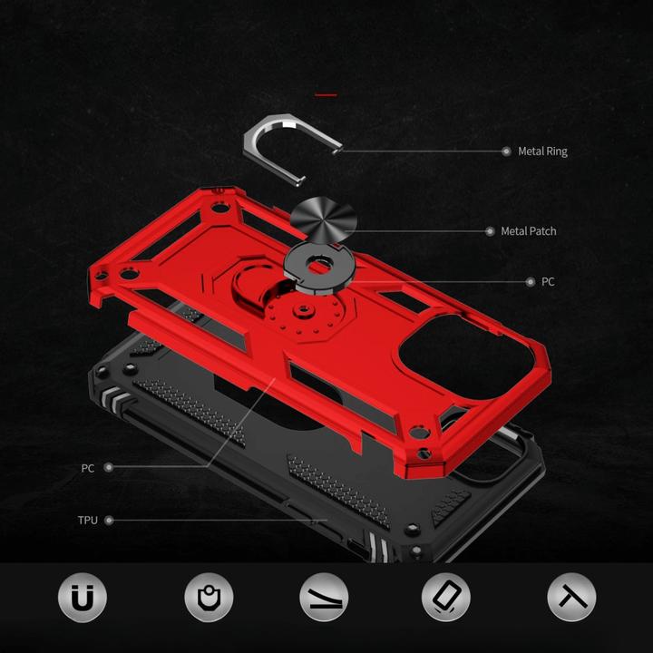 Immagine prodotto Cover-Discount iPhone 16 - Robusta cover posteriore con kickstand (Apple iPhone 16)