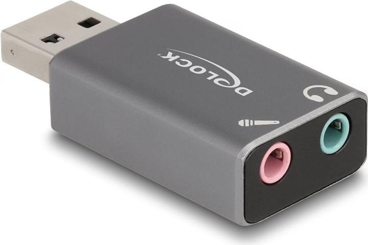 Delock 66633 - External USB sound card with USB-A plug to 2 x 3.5 mm jack socket Plu (SATA 2.0)