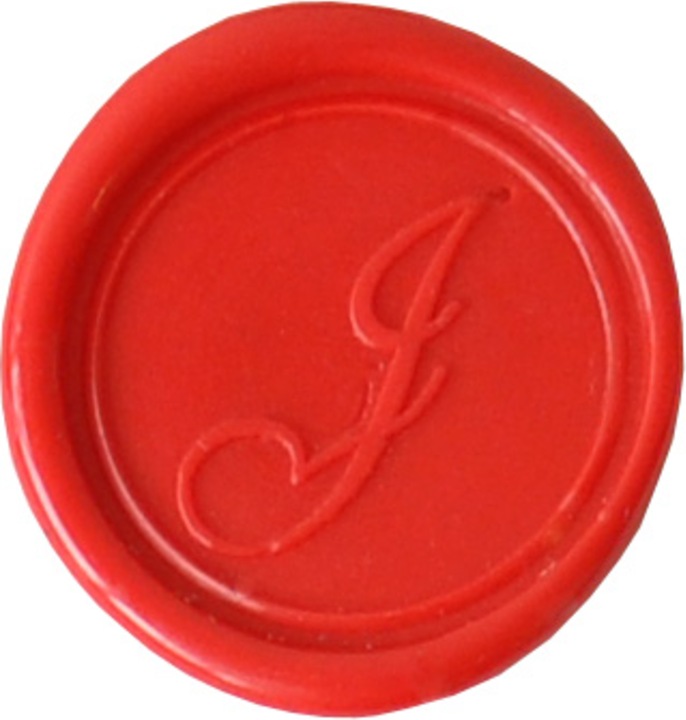 Image du produit Herbin Sceau rond à vis (lettre anglaise) avec manche en bois vernis - j